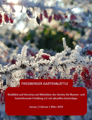Unser Friedberger Gartenblättle Winter 2019
