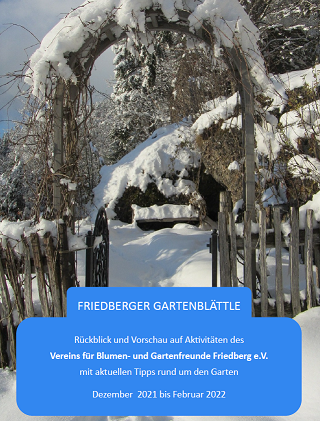 Unser Friedberger Gartenblättle Winter 2021/2022