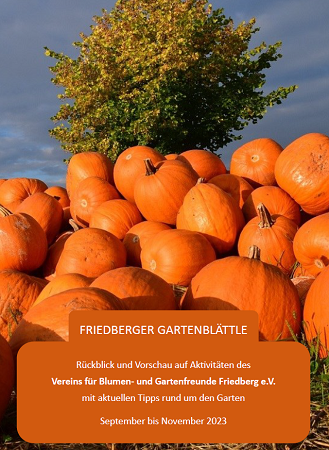 Unser Friedberger Gartenblättle Herbst 2023