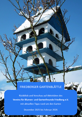 Unser Friedberger Gartenblättle Winter 2025/2026