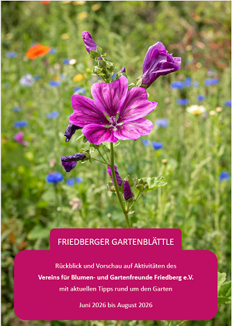 Unser Friedberger Gartenblättle Sommer 2026